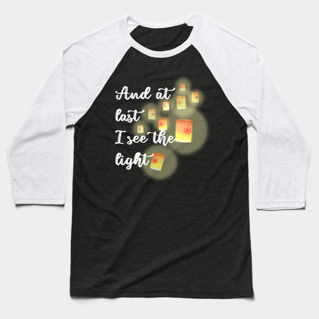 See the light Baseball T-Shirt by Flip Flops in Fantasyland